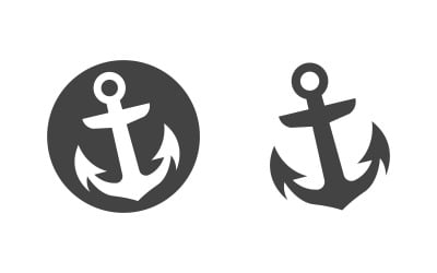 Anchor wave icon Element  Logo Template vector v1.11