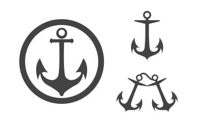 Anchor wave icon Element  Logo Template vector v1.9