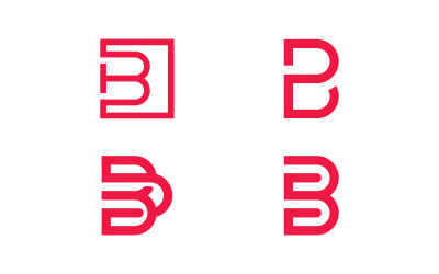 B letter Initial Logo design Template v13