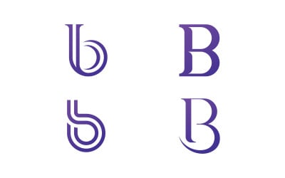 B letter Initial Logo design Template v14