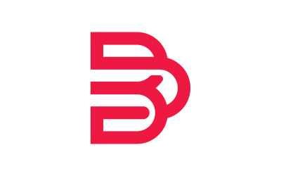 B letter Initial Logo design Template v6