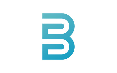 B letter Initial Logo design Template v8