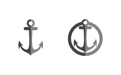 Çapa dalgası simgesi Element Logo Şablonu vektör v1.3