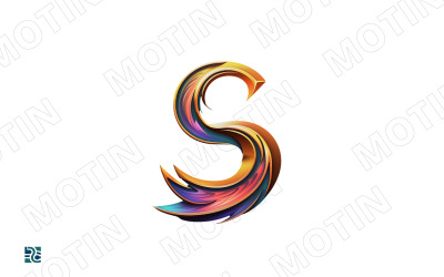 Colorful abstract design featuring a swirling letter S in vibrant tones