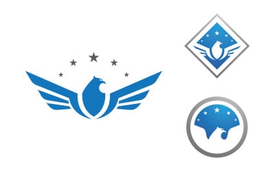 Eagle hawk wing icon Template logo design v1.6