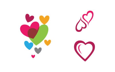 Human care Love adoption group network and social logo design v.6