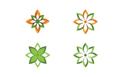 Logo Lotus flower Beauty Salon Cosmetic skincare vector icon v.1