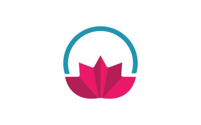 Logo Lotus flower Beauty Salon Cosmetic skincare vector icon v.2
