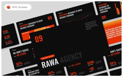 Modello di presentazione PowerPoint dell&amp;#39;agenzia Rawa