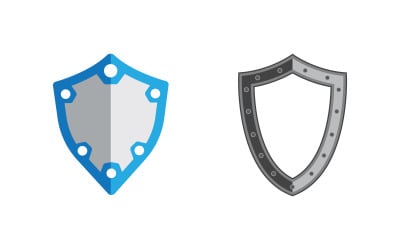 Modello di progettazione dell&amp;#39;illustrazione vettoriale di sicurezza dello scudo v1.21