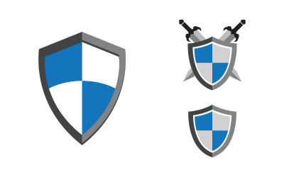 Modelo de design de ilustração vetorial de segurança de escudo v1.23