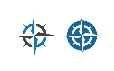 Modern Compass Logo vector ion illustration design v.11