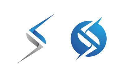 S Letter Logo business Icon illustration design Template v.72