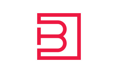 Vorlage für das Design des Anfangsbuchstabens B des Logos v7