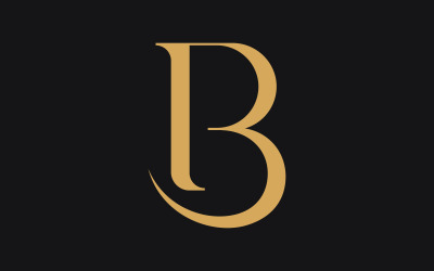 Vorlage für das Design des Initialen-Logos „B“ v12