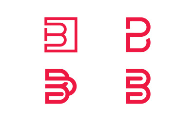 Vorlage für das Design des Initialen-Logos „B“ v13