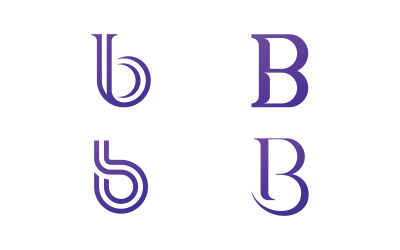 Vorlage für das Design des Initialen-Logos „B“ v14