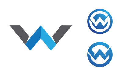 W Letter Business Concept design icon LogoTemplate v.8