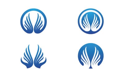 Eagle hawk wing icon Template logo design v1.11