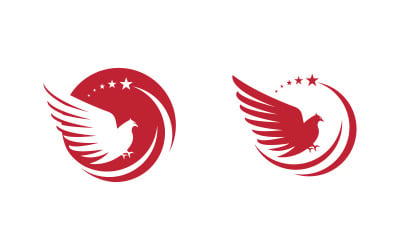 Eagle hawk wing icon Template logo design v1.13