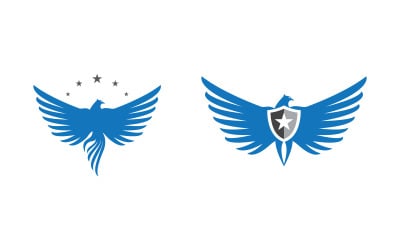 Eagle hawk wing icon Template logo design v1.18
