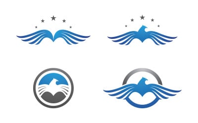 Eagle hawk wing icon Template logo design v1.19