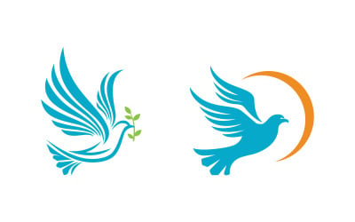 Eagle hawk wing icon Template logo design v1.23