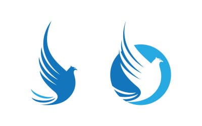 Eagle hawk wing icon Template logo design v1.8