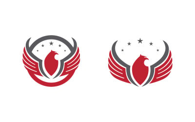 Eagle hawk wing icon Template logo design v1.9