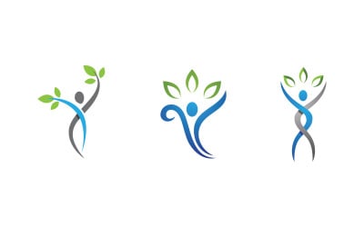 Healthy life Human fit sport logo sign illustration v.301