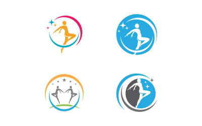 Healthy life Human fit sport logo sign illustration v.315