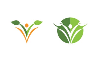 Healthy life Human fit sport logo sign illustration v.331
