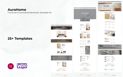 AuraHome - Furniture e-Commerce Elementor Template Kit