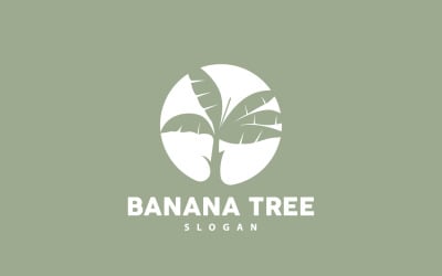 Banana Tree Logo Silhouette Design V6
