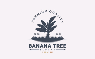 Banana Tree Logo Silhouette Design V9