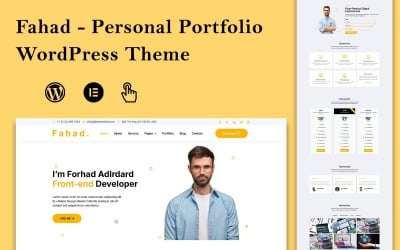 Fahad - Creatief persoonlijk portfolio WordPress-thema
