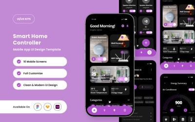 Nexora — Futuristic UI Kit for Smart Home App