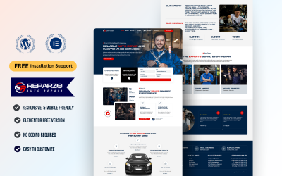 Reparzo – WordPress Elementor-mallkit för bilreparationer