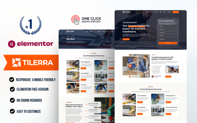 Tilerra – 瓷砖和地板 WordPress Elementor 模板套件