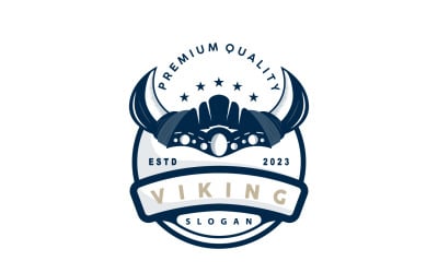 Viking logo Simple Barbarian Sparta Design V10