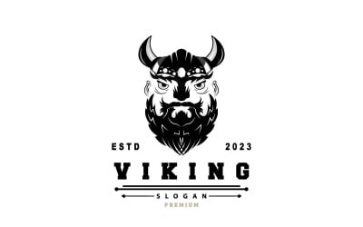 Viking logo Simple Barbarian Sparta Design V4
