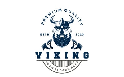 Viking logo Simple Barbarian Sparta Design V7
