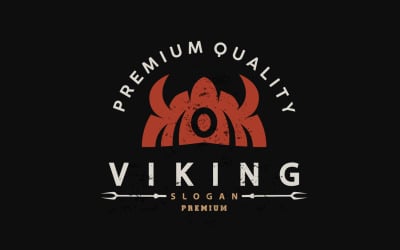 Viking logo Simple Barbarian Sparta Design V8