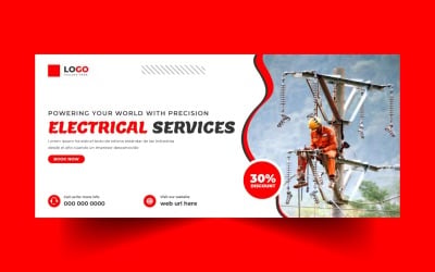 Electrical Services Social Media Cover Banner Template