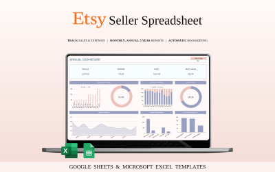 Etsy Seller Spreadsheet Template in Excel and Google Sheets