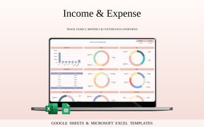 Income and Expense Tracker Template for Google Sheets and Excel