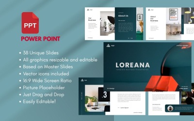 Modello di PowerPoint per Loreana Business