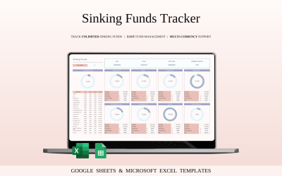 Sinking Funds Tracker Template Excel and Google Sheets