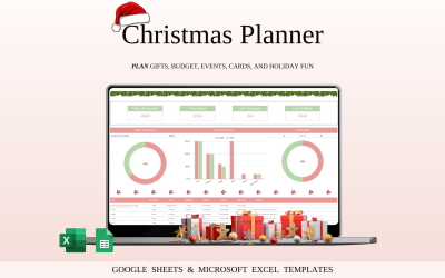 Weihnachtsplaner-Tabelle für Google Sheets und Excel