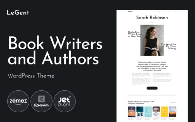 Legend - Responsive Book Writers and Authors Tema WordPress №52949
